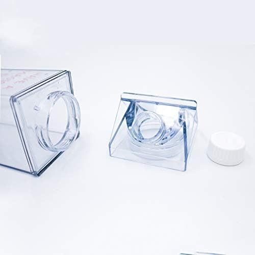 Blue plastic water bottle with a free bottle brush.