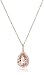 Amazon Collection Sterling Silver Swarovski Elements Crystal Pear Shape Pendant Necklace, 18