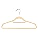 50 Pack - Ultra Thin Velvet Non Slip Clothes Hangers with Accessory Bar - Closet Space Saving Design for Shirts, Dress Clothes, Sweaters, Pants - With Bonus Pink Velvet Hanger - 18 Inches, Beige