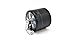 Plixio 4 Piece 2” Herb Grinder Tobacco, Spice, Herb, Weed Grinder with Handle, Pollen Catcher and Scraper- Zinc Alloy (Black)