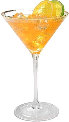 Cocktailgläser Martini Gläser 6er Set Goldener Rand Cocktail Glas mit Stiel Kristallgläser Margarita Mojito Cocktail… – Bild 4