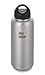 Klean Kanteen Wide Mouth Single Wall Stainless Steel Water Bottle with Leak Proof Stainless Steel Interior Cap