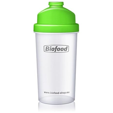Biofood Profi Shaker, 700ml, Ideal zum Anmischen von Protein-Shakes. Mit seitlicher Skala, Siebeinsatz und praktischem Schrau