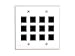 Networx 12 Port Keystone Faceplate - Dual Gang - White primary