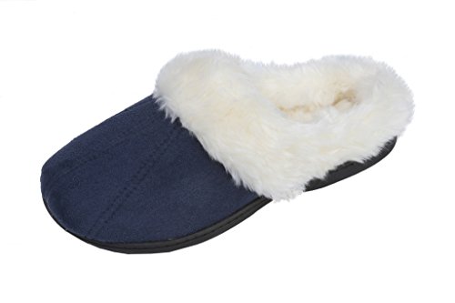 Beverly rock womens faux fur lined plush clog slipper w…
