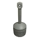Justrite 26800 Cease-Fire Gray Cigarette Butt Receptacle