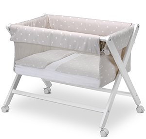 Pirulos Minicuna plegable tijera blanca diseño stars x x cm color blanco