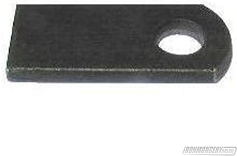 50mm x 25mm x 5mm Stretcher Bar Lug to Weld with 11mm Hole - Self Colour by Ironmongery Online