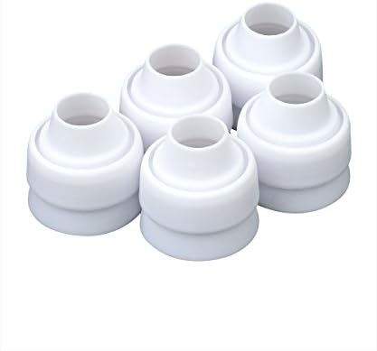 PALOTOP Russian Piping Tip Coupler set, Single Color Coupler for Russian Tips, Set of 5