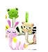 iCosow Lovely Cute Cable Tie 3-pc[ Frog,pink Rabbit,bears] Cord Organizer Earphone Wrap Winder/Fixer Holder/cord Manager/cable Winder,fit for iphone 4 4s 5 5s 6 6plus