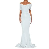 Queen Area Womens Sexy Off The Shoulder Mermaid Wedding Evening Party Gown