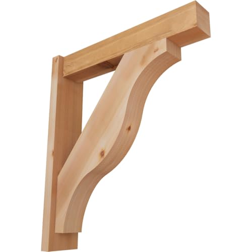 5 1/2"W x 26"D x 30"H Funston Block Smooth Outlooker, Western Red Cedar