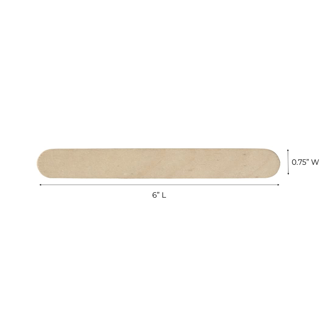 ForPro Professional Collection Premium Wood Applicators, Non-Sterile, Hair Removal Waxing Sticks, Large, 6