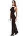 PattyBoutik Women Crewneck Halter Side Slit Maxi Dress (Black Medium)