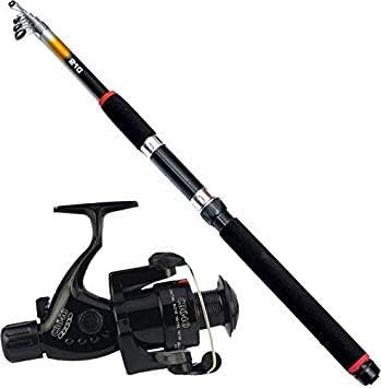 Auf Fishing Telescopic (210cm/7Feet) Rod & Reel Combo Set Multicolor Fishing Rod