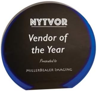 Blue Edge Round Acrylic Award