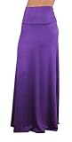 Free to Live Women's Foldover High Waisted Flowy Maxi Skirt Made in USA