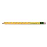 Dixon Ticonderoga Groove Triangular Woodcase Pencils, No. 2 HB, Pack of 10, Yellow (13058)