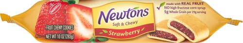 NEWTONS SOFT & FRUIT CHEWY STRAWBERRY COOKIES, (STRAWBERRY BARS), 10 OZ PACK