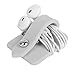 ELFRhino Silicone Earphone Organizer Earphone Wrap Winder Headphone Cord Organizer Wrap Winder Manager/Cable Winder(Gray, 1 Piece)