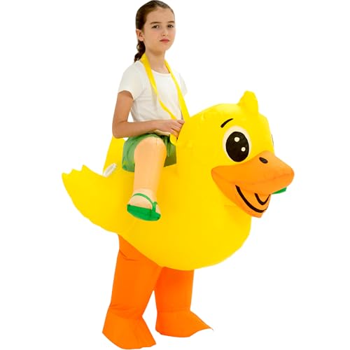 One Casa Blow Up Party Costume,Inflatable Costumes for Kids,Ride On Duck Costume,Halloween Costumes for Girls/Boys