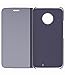 Lenovo Moto X4 Flip Case, Touch Flip Cover Transparent Shell Shock Resistant and Edge Protective Folio Flip Case for Motorola Moto X4 (Blue)