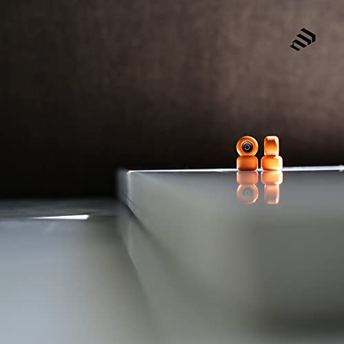NOAHWOOD Fingerboards PRO Handmade Wheels with Handmade Self-locking Nuts (No CNC) (orange)