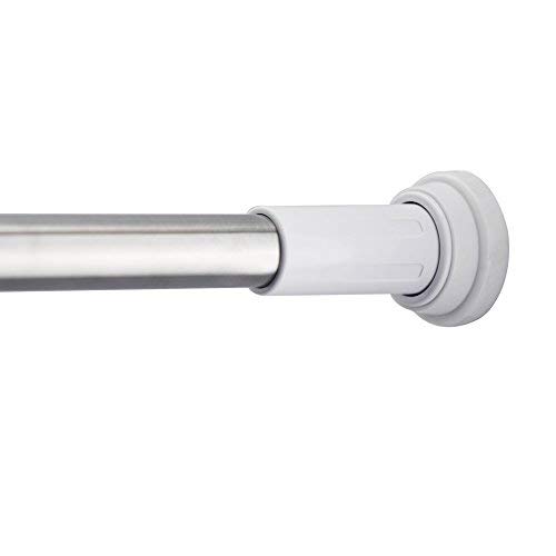 Hoimpro Tension Shower Curtain Rod Adjustable Tension Closet Rod, Heavy Duty Shower Stall Rod