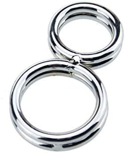 Men D-elay Ring Sleeve Silicon 8 Fonts Double Stainless Steel P-énis Ring Prevent E-réction Sex Toys Products for Men P-énis Ring C-ockrings Male Chastity Device,as Picture,Male De