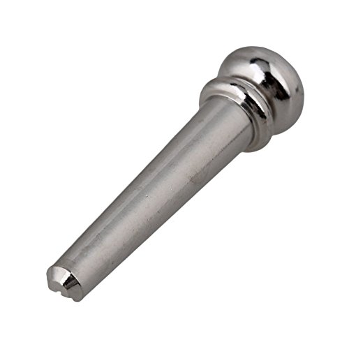 6 Pieces Guitar Bridge Pins, Brass Pin Acoustic Guitar Strings Nail Pegs Fixed Cone, Replacement Parts for Acoustic Folk Guitar (Silver) - Thumbnail 5
