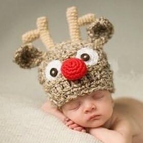 Amazon 赤ちゃん トナカイ ニット帽子 クリスマス コスプレ ベビー マタニティ ベビー マタニティ 通販