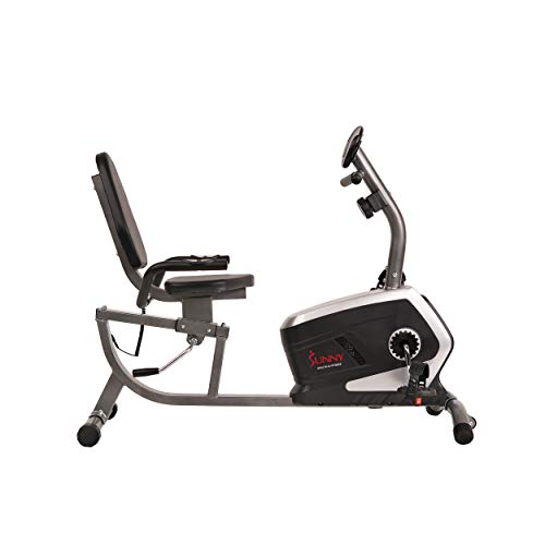 Easy Adjustable Seat Recumbent Bike w/ 300 lb Capacity by Sunny Health