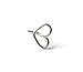 Heart Nose Ring 22 Gauge,925 Sterling Silver