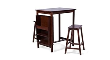 Urban Ladder Deosa Two Seater Dining Table Set (Dark Walnut)