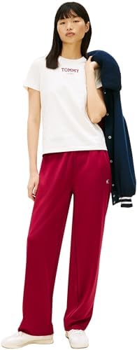 T-shirt feminina essencial de manga curta com gola redonda, branca (Ecru), 6XL
