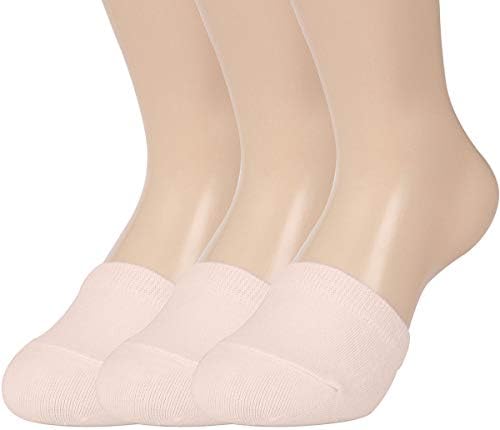 Triplewood Women's Toe Topper Socks Cotton Toe Cover No Show Half Socks for High Heel 3-6 Pairs