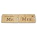Mr Mrs Wooden Luggage Tags Travel Cute Couples Gift - 2 Pack