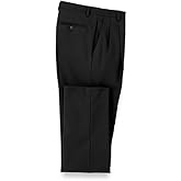 Paul Fredrick Men's Wool Stretch Bengaline Pleated Suit Pants