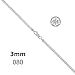 Kezef 3mm Miami 925 Sterling Silver Chain Necklace Men - Rose Gold Necklace 24 inch Curb Diamond Cut Cuban Link Chain Men Women - Made in Italy Chains - cadenas de plata 925 para hombre