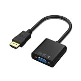 Cableader HDMI to VGA 1080P, HDMI Male to VGA Female with Audio for Laptop,pc,Desktop,TVbox,Xbox ,PS3,PS4 etc ---Black (Color: black)