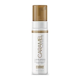 MineTan Medium Fake Tan Mousse | Caramel - 1 Hour Express, Self-Tanning Mousse with a Sunkissed, Golden Skin Finish…