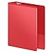 Wilson Jones Heavy Duty Round Ring View Binder with Extra Durable Hinge, 3 Inch, Customizable, Red (W363-49-1797)