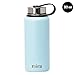 MIRA 32 oz Stainless Steel Vacuum Insulated Wide Mouth Water Bottle | Thermos Keeps Cold for 24 hours, Hot for 12 hours | Double Wall Powder Coated Travel Flask | Pearl Blue