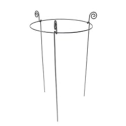 Hirsch-Terracotta-Staudenhalter-rund-O-70cm-Vollmaterial-stabil-Rankhilfe-Pflanzenstuetze