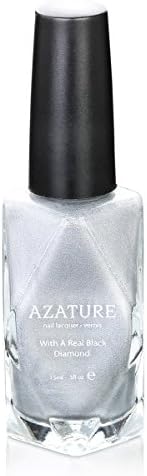AZATURE Black Diamond Nail Lacquer, Silver, 0.5 Fluid Ounce