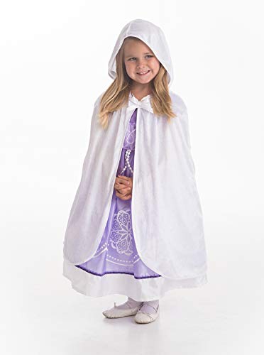 Little Adventures Traditional Hooded Princess Cloaks (White, L/XL Age 5-9)