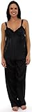 Pajama Heaven Women's Satin Camisole and Pant Set