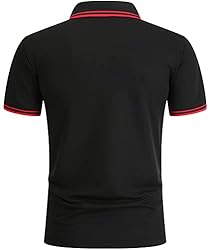 Black Polo Shirts for Men Short Sleeve Golf Polo