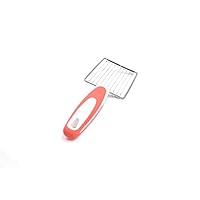 Luncheon Meat Cutter, Stainless Steel Luncheon Meat Cutter Tomato Slicer Fruits Cutter Luncheon Meat Slicer with Handle Cheese Boiled Egg Ham Tomato Serrated Slicing Knife (Orange)