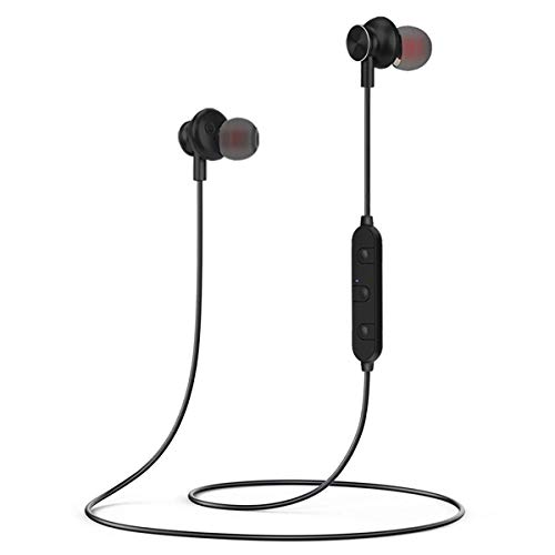 Bluetooth Headphones Sport, Stereo Magnetic Wireless Earbuds with HD Mic Bluetooth 4.2 and Secure Fit Noise Isolating Headsets IPX5 Sweatproof in Ear Earphones for Running Gym Workout iPhone Samsung